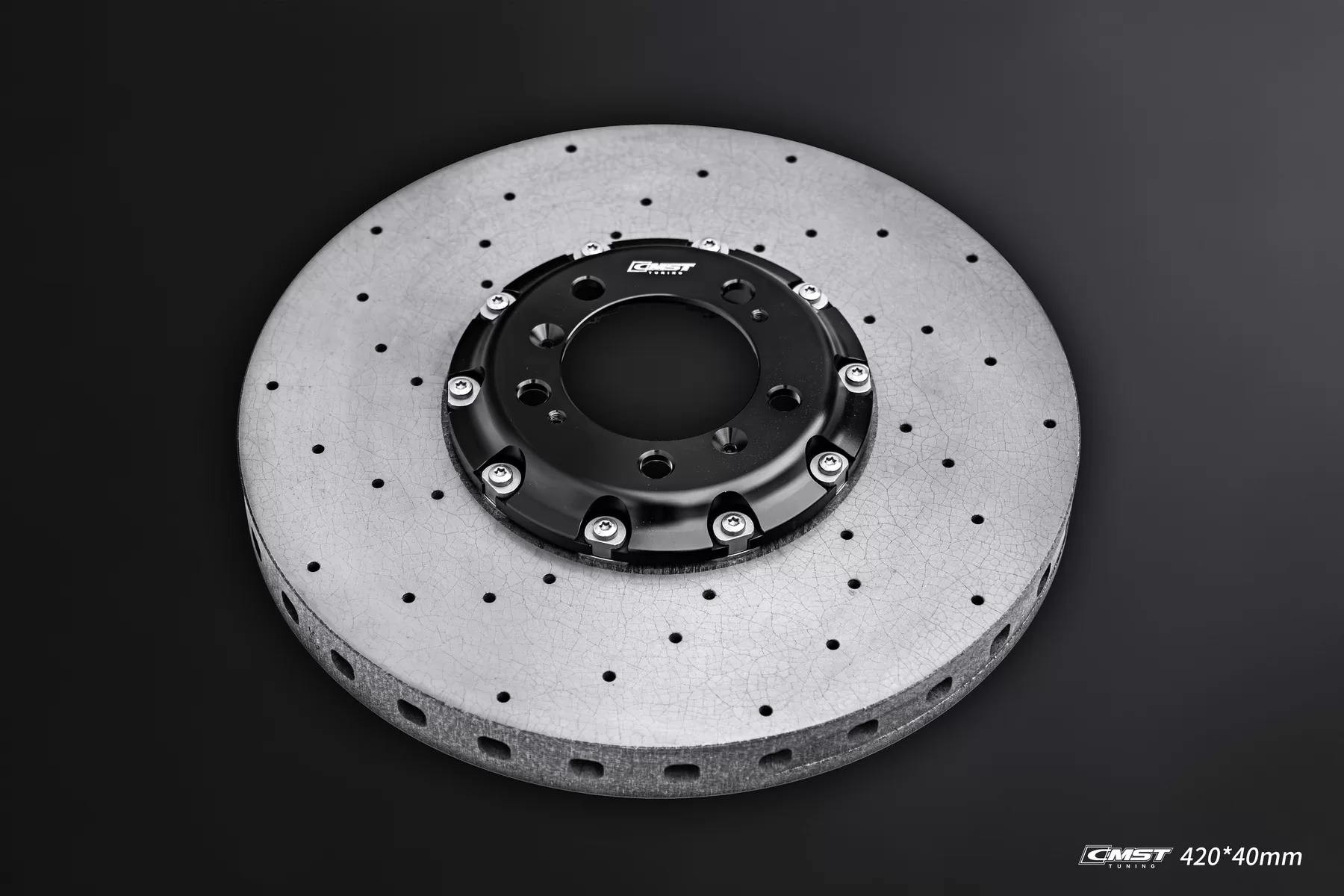 CMST carbon-ceramic brake disc, 420 by 40 mm, on its aluminium hat