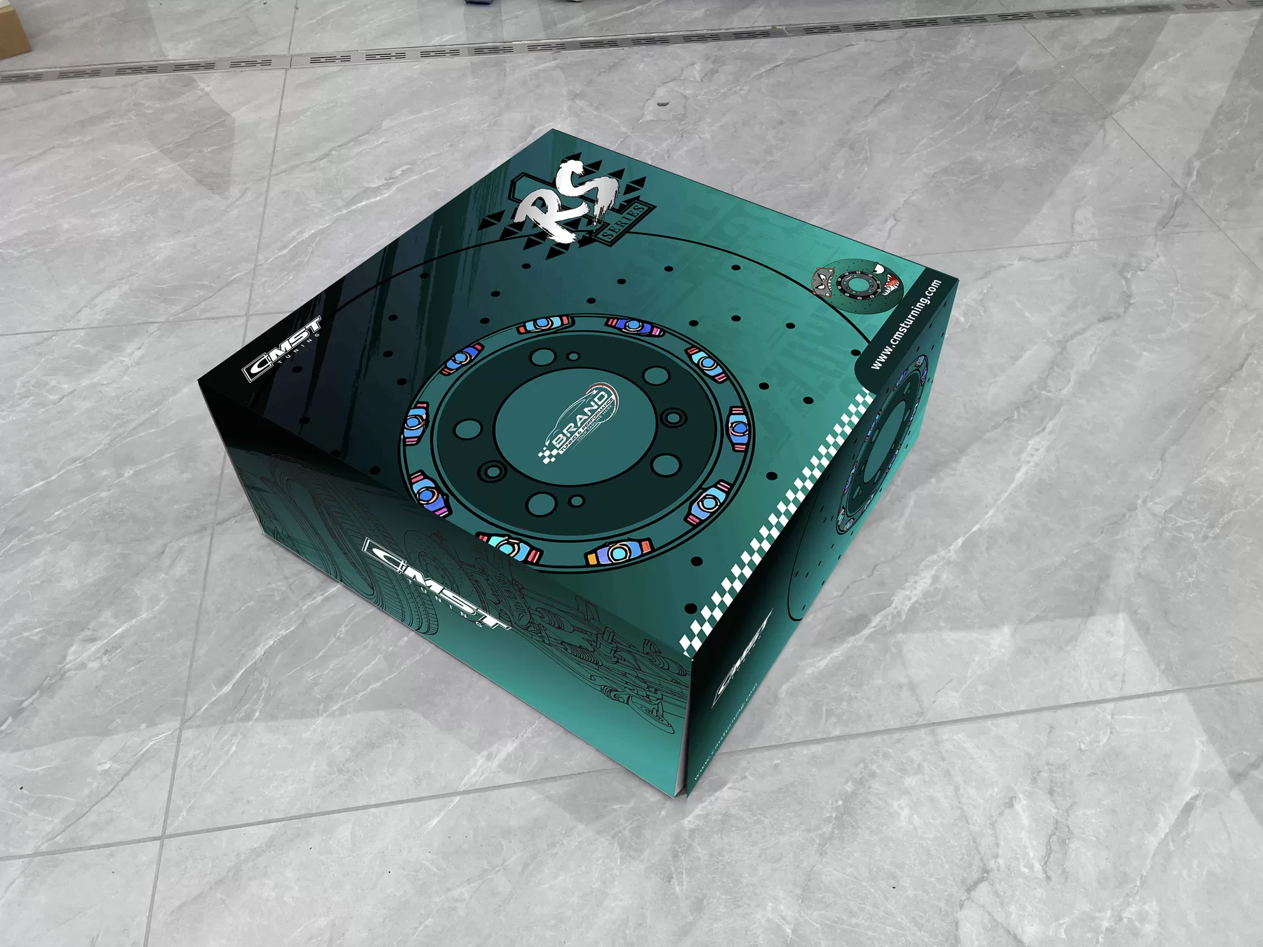 CMST branded carbon-ceramic brake packaging box