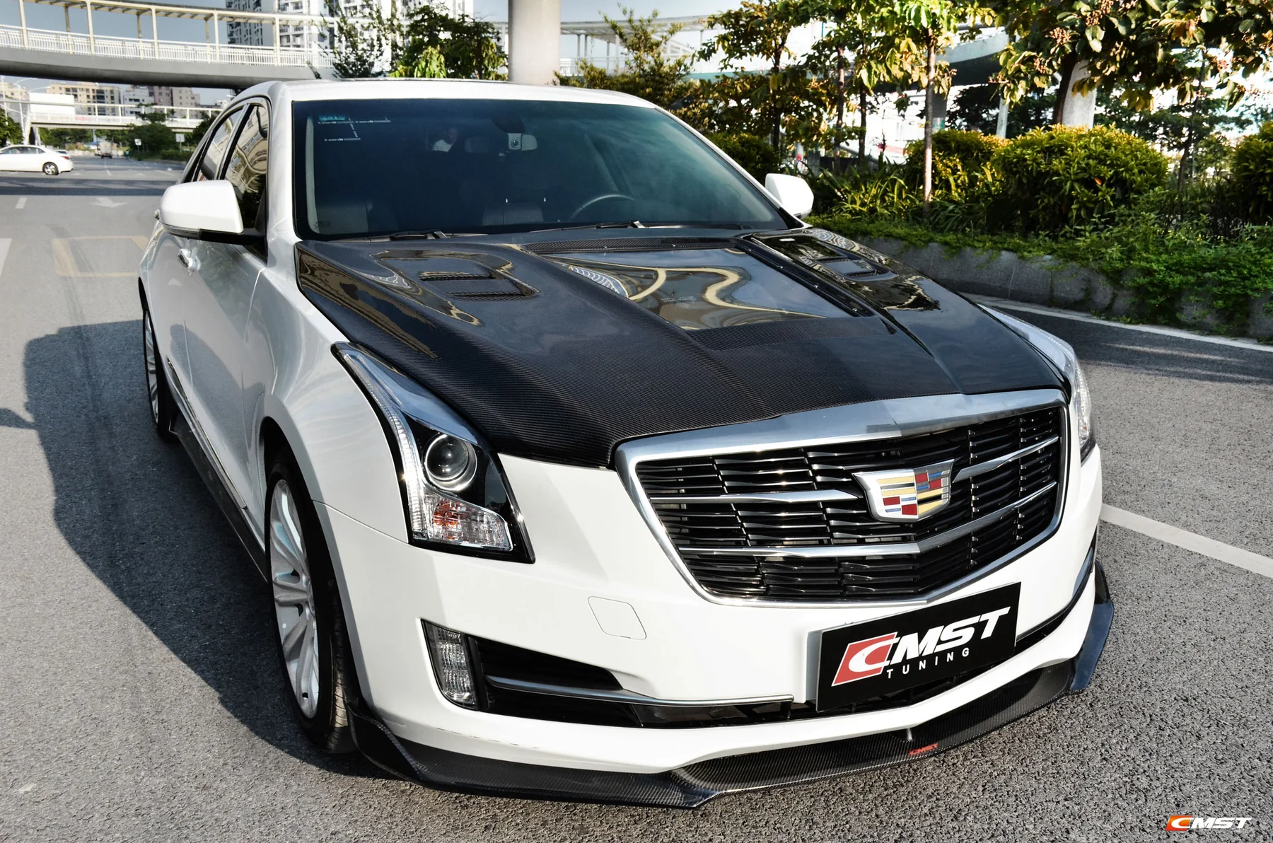 Cadillac ATS fitted with a CMST carbon fiber kit